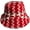 Red, variant on Ladies Bucket Hat Artistic Simple Grid Female Foldable Basin Hat Autumn Winter Warm Soft Packable Fisherman Hats