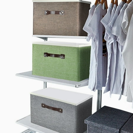 storage bins closet box baskets decorative bin organizer nursery office lid walmart