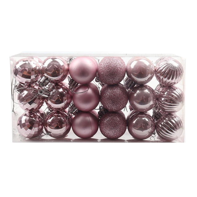 Adornos Navideños Decoración De Árbol De Navidad Bolas De Plástico De Navidad Inastillables Adornos Para Decoración De Aniversarios Y Fiestas 36 Unids/Set 4 Cm Minnieouse HA044571-03
