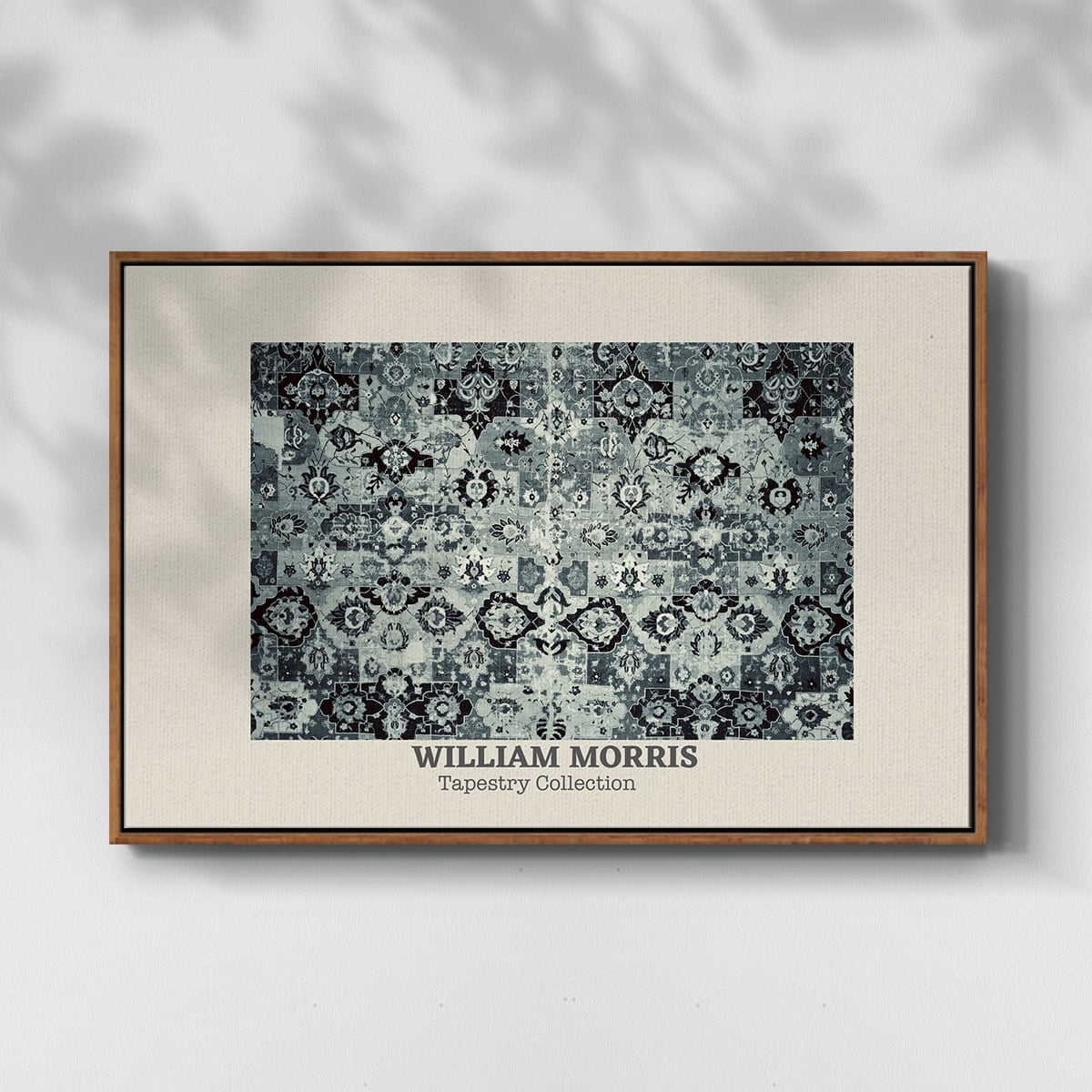 Vintage Abstract Print-XXXIV Framed in Walnut Wood Gallery Wrapped Canvas 17 in. x 25 in.