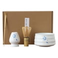 thumbnail image 1 of Juego completo de té matcha japonés, cuenco de matcha de 580 ml, accesorios de té para uso japonés. azul 4 hojas, 1 of 3