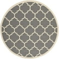 thumbnail image 1 of Safavieh Courtyard Anthracite Indoor Outdoor Rug - Round 5'3", 1 of 1