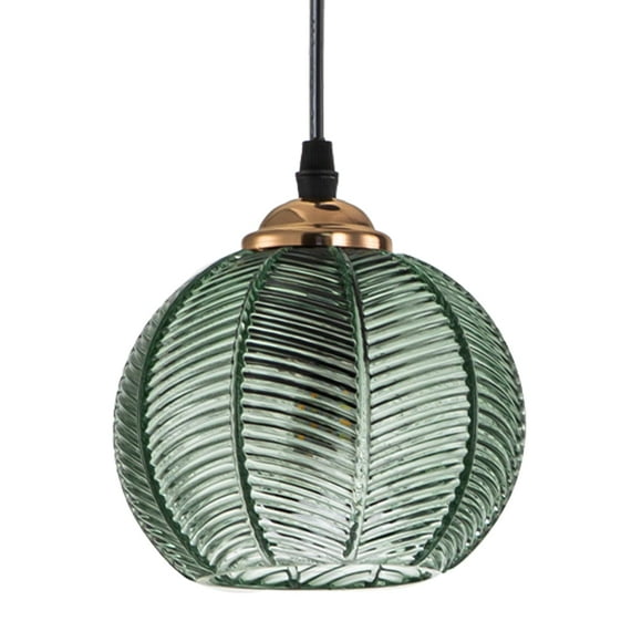 AOODU Green Glass Pendant Light Fixtures mid Century Modern Chandelier Globe Lampshade semi Flush Mount Ceiling Light Living Room Dining Room Bedroom Lounge Kitchen Island Hanging lamp,E27 (15cm)