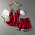 thumbnail image 2 of Mujeres Sexy Sling Shorts Lace Trim Dos piezas Home Service Homewear Pijamas Set Fridja  fhjkhfk457349, 2 of 4