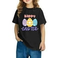 thumbnail image 2 of Annhoo Easter Tops for Unisex Crewneck Block Color Print Graphic Kids Cotton Short Sleeve Shirts Toddler Clothes, 2 of 8
