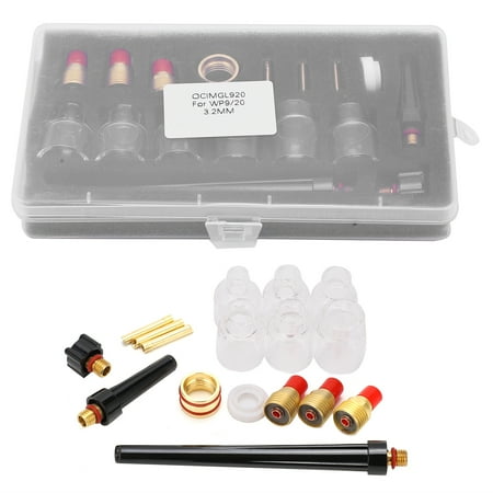 

Welding Torch Accessories Kit Brass Consumables Glass Cup Nozzle 2mm for WP9/20