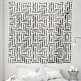 thumbnail image 1 of Geometric Tapestry, Vertical Horizontal Lines Squares Abstract Motifs Ornament Inspirations, Fabric Wall Hanging Decor for Bedroom Living Room Dorm, 5 Sizes, Charcoal Grey White, by Ambesonne, 1 of 1