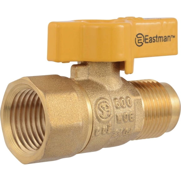 Brasscraft 47412 0.5 Flare x 0.5 in. Eastman Magne Flare FIP Brass Gas Valve