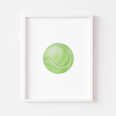 Tennis Ball Print Vintage Sports Nursery Decor Unframed Paper Print
