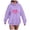 Purple, variant on Towmus Women's Graphic Hoodies Love Heart Print Hoodie Unisex Oversized Hoodies Casual Long Sleeve Pocket Pullover
