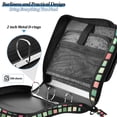 thumbnail image 4 of FORMRS Zipper Binder with Shoulder Strap 2-inch Ring 500 Sheet Capacity File Bag, Green Block Pattern, 4 of 5