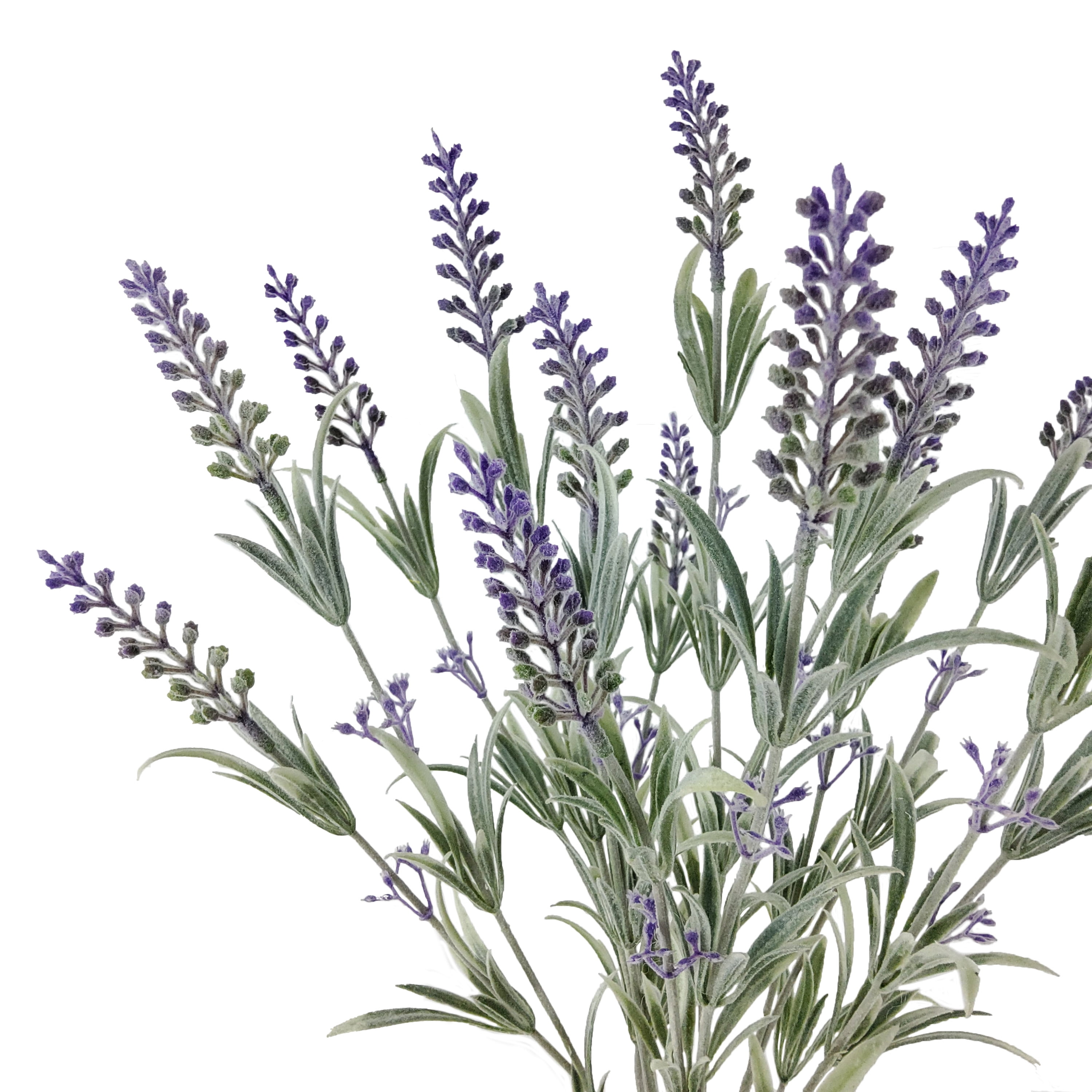 Mainstays Indoor Artificial Floral Bush, Lavender, Purple Color, Assembled Product Height 19"