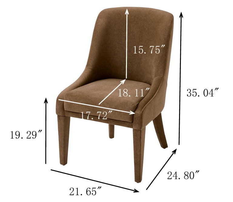 Better Homes & Gardens Windsor Upholstered Dining Chair 2 Pack, Tobacco