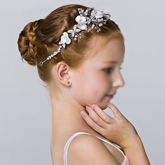 FOMIYES Bridal Headband White Rhinestone Decor Lightweight Comfortable Wedding Hair Accessory