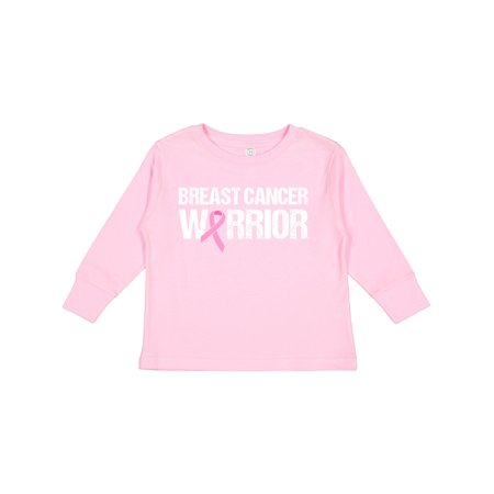 

Inktastic Breast Cancer Warrior Boys or Girls Long Sleeve Toddler T-Shirt