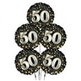 thumbnail image 2 of PMU Happy Birthday 50 Gold Stars 18 Inch Mylar-Foil Balloon Pkg/10, 2 of 2