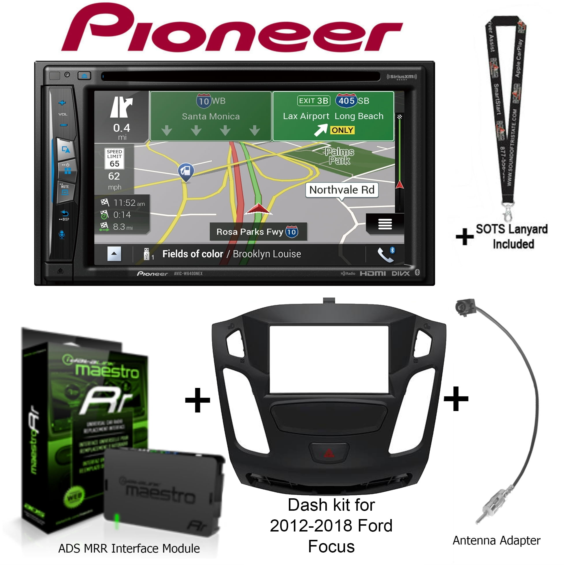 Pioneer AVICW6400NEX 6.2" Navigation AV Receiver, iDatalink Maestro