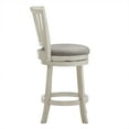 thumbnail image 4 of Weston Home Haas Slat Back Swivel Counter Height, Antique White Finish, Gray Linen, 4 of 7