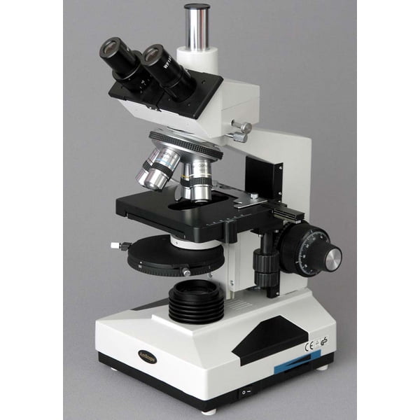 Amscope 40x 1600x Trinocular Turret Phase Contrast 30w Compound Microscope New Walmart Com