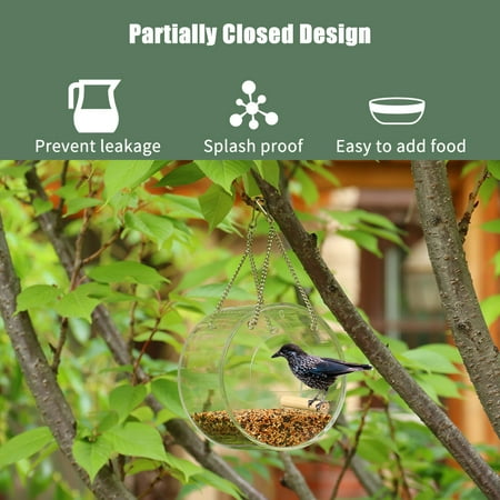 Bird Feeder Hanging Parrot Food Feeder Bird Feed Box Outdoor