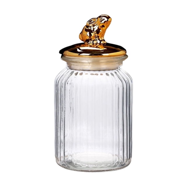 Glass Storage Jars Easter Candy Jar 1000Ml Transparent Kitchen Storage Container for Easter Gifts and Candy