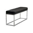 thumbnail image 1 of Heavenly Collection Black Leather Bench, 1 of 5