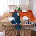 thumbnail image 5 of Blue Orange Red Boho Rectangle/Square/Round Waterproof Tablecloths 60x102 inch Modern Geometric Abstract Art Middle Century Polyester Table Cloth Table Cover Tabletop for Wedding Party, 5 of 6