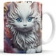 thumbnail image 1 of Taza de Cerámica Para Café o té con Gato Adorable y Flores, 1 of 3