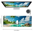 thumbnail image 2 of nygtbtfer Mouse Pad, Square Style Anti-Slip Rubber Mousepad with Stitched Edges for Gaming Office Laptop Computer Men Women Kids, Cute Custom Pattern Mouse Mat, and Coconut Trees Design 31.5x11.8 in, 2 of 6