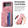 thumbnail image 2 of Galaxy Z Flip 4 Wallet Case with Card Holder【2 in 1 Detachable】【 Zipper Wallet】, Slim Fit Retro PU Leather Protective Flip Phone Cover for Samsung Galaxy Z Flip 4 5G 2022, 2 of 7
