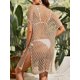 thumbnail image 2 of Vestidos de playa con cuello en V y manga corta para mujer Caqui CH Caqui CH Xishao ropa, 2 of 2