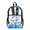 Cartoon Baby Elephant with Rainbow & Bubbles Print, variant on Cartoon Underwater Shark & Starfish See Through Bookbag with Heavy Duty Adjustable Straps Backpack, Side Pockets 17 Inch Clear PVC Backpack for School