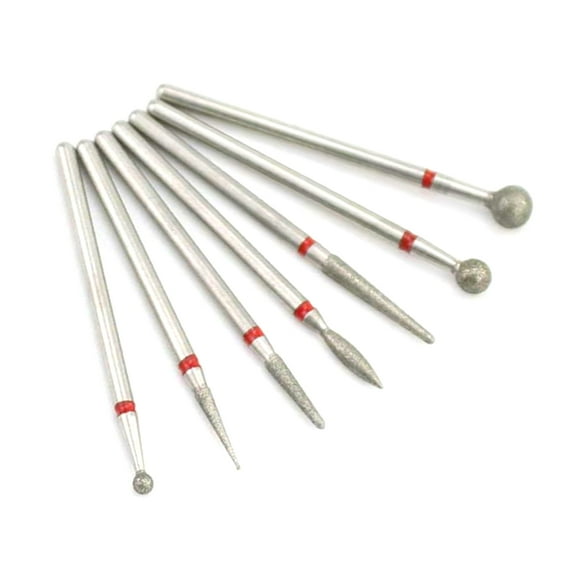 7 Pcs Drill Bits Set 3/32" Electric Manicure File Bit Professional Carbide Cuticle Remover Drill Bits