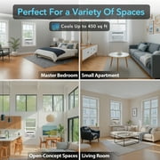 Comfort Zone 10,000 BTU Window Air Conditioner, Smart Wi-Fi Enabled, 4-Speed Settings, Timer & Remote, Cools Up to 450 sq. ft., White