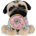 thumbnail image 1 of Peluche Pug Doug GUND con Dona y Camiseta Estampada 9pulg Felpa Suave Infantil Negro/Café GUND GD-863663, 1 of 2