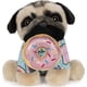 thumbnail image 1 of Peluche Pug Doug GUND con Dona y Camiseta Estampada 9pulg Felpa Suave Infantil Negro/Café GUND GD-863663, 1 of 2