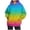 Blue, variant on NinXxx Women's Casual Crew Neck Pocket Gradient Hoodie Sweatshirt Pink L