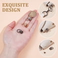 thumbnail image 3 of Alloy 12PCS D Ring for Purse Rivets Insert Buckle 3 Colors Brass Bag Chain Connective Snap Purse Strap Connective Clip for Handbag Pochette Small Pouch Bag Crossbody Purse Making Accessory Alloy, 3 of 5