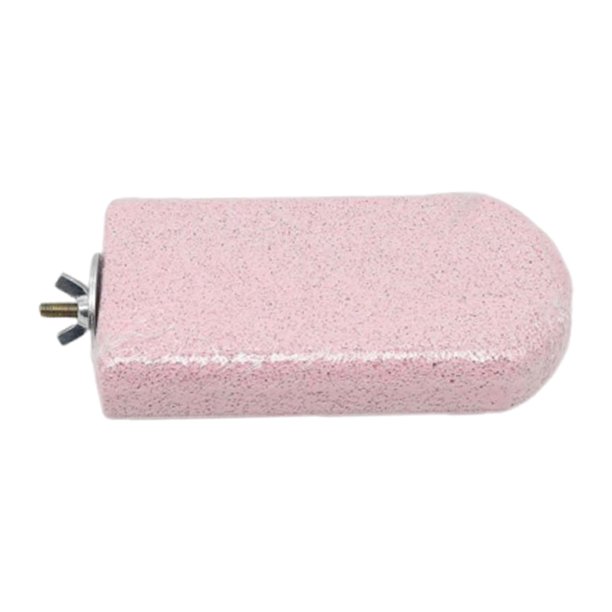 Plataforma de percha para periquitos, piedra volcánica con zona de juegos, afilador de uñas y pico Rosa