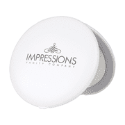 Impressions Vanity Infinity LED Compact Mirror with Strip Light, Bifold Makeup Mirror (White)
