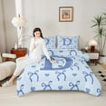 thumbnail image 4 of Castle Fairy 2-Piece Twin Size Comforter Set, Monogram Initial Letter D Bow Print, 4 of 8