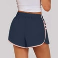 thumbnail image 6 of Riforla Women's Running Shorts High Waisted Pleated Contrast Color Short Shorts for Women Navy XXL, 6 of 8