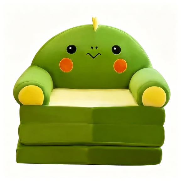 XIBUFE 2026 New Toddler Chairs Comfy Plush Foldable Kids Sofa Backrest Armchair 2 in 1 Cute Cartoon Lazy Sofa Children Flip Open Sofa Bed for Without Liner Filler Bean Bag Chair Multi-Color