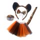 thumbnail image 3 of Conjunto de disfraz de tigre, accesorio de cosplay, banda para el pelo, diadema para las orejas, aro para el pelo para carnaval oreja negra con vestido, 3 of 8
