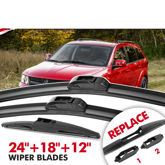 Windshield Wiper Blades 24" 18" 12" Replacement for Dodge Journey 2019-2022