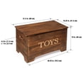 thumbnail image 4 of Badger Basket Children's Solid Wood Rustic Toy Box 3.3 Cu ft. - Caramel Brown, 4 of 8