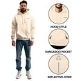 thumbnail image 4 of Mens Light Apricot Hooded Pullover Sweatshirt UPF 50+ Long Sleeves Farson Fleece Hiking Hoodie (S), 4 of 5
