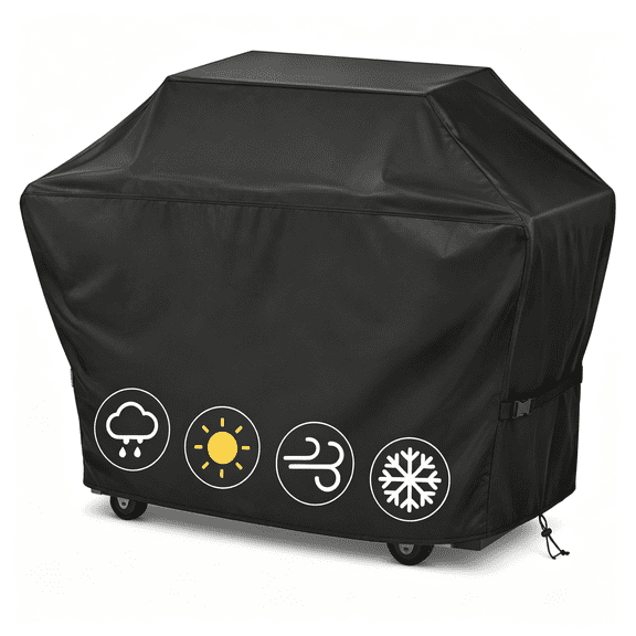 HUEPORIS 32 Inch Small Gas Grill Cover, Heavy Duty Outdoor BBQ Cover for 2-Burner Grills, Waterproof Anti-UV Rip-Proof with Upgraded Adjustable Buckles & Drawstring