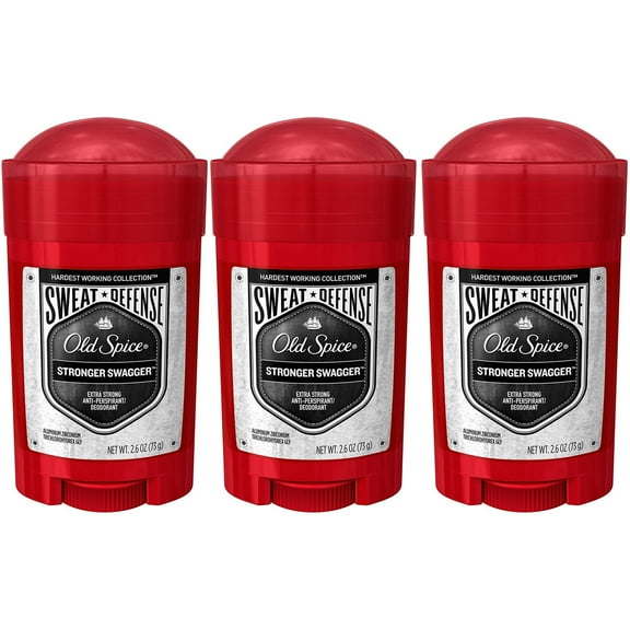 Old Spice Sweat Defense Deodorant, Stronger Swagger, 2.6 oz, 3 Pack