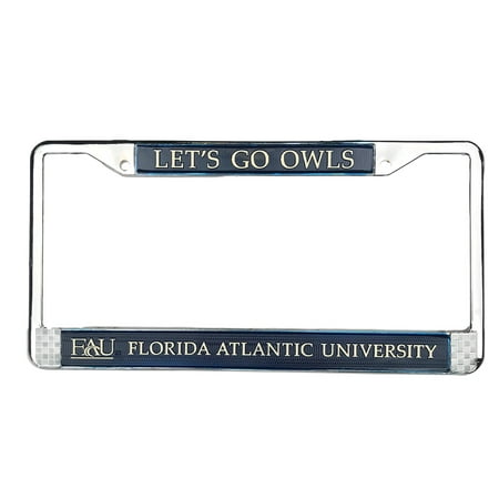 University Of Florida License Plate Frames - Florida Atlantic University (FAU) Owls Chrome Metal License Plate Frame